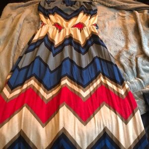 Chevron maxi dress